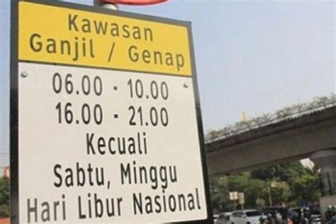 Ganjil Genap Jakarta Kembali Berlaku di 25 Ruas Jalan Ini.